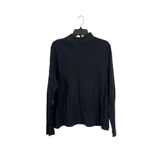 Westbound Tops - Westbound Women Black Mock Neck Long Sleeve Top